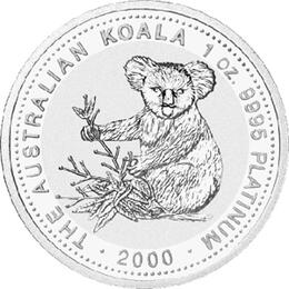 Platin Koala 1 Unze 2000 Australien Perth Mint