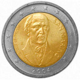 2 Euro 2004 San Marino Folder Borghesi