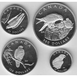 Platin Kanada 1996 Vögel proof