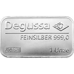 Silberbarren 31,1 Gramm Degussa