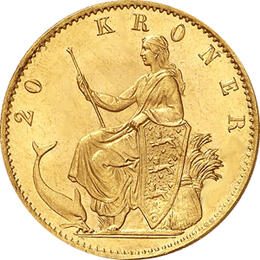 20 Kronen Dänemark Christian IX 1873-1931