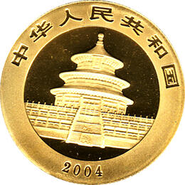 China Panda 1/2 Unze 2004 Goldpanda 200 Yuan