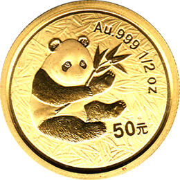 China Panda 1/2 Unze 2000 Goldpanda 50 Yuan