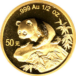China Panda 1/2 Unze 1999 Goldpanda 50 Yuan