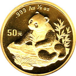 China Panda 1/2 Unze 1998 Goldpanda 50 Yuan