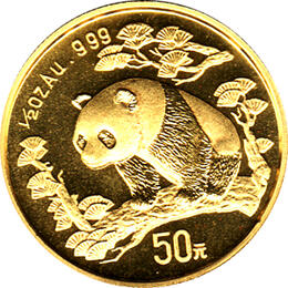 China Panda 1/2 Unze 1997 Goldpanda 50 Yuan