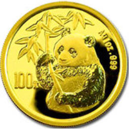 China Panda 1/10 Unze 1995 Goldpanda 10 Yuan in original Folie eingeschweißt