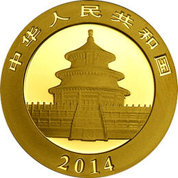 China Panda 1/2 Unze 2014 Goldpanda 200 Yuan
