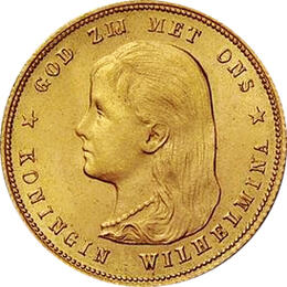 10 Gulden Königin Wilhelmina 1911-1933 Niederlande Holland