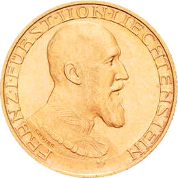 10 Franken Liechtenstein Goldmünze Fürst Franz I 1930