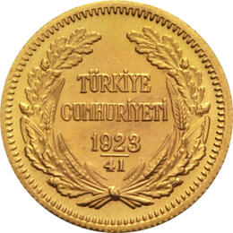 Türkei 100 Piaster Goldmünze Istanbul Atatürk seit 1923