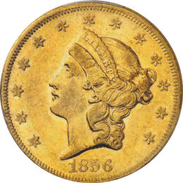 20 Dollar American Liberty Head 1856