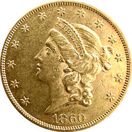 20 Dollar American Liberty Head 1860