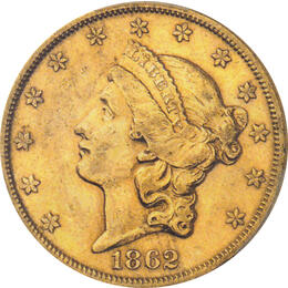 20 Dollar American Liberty Head 1862