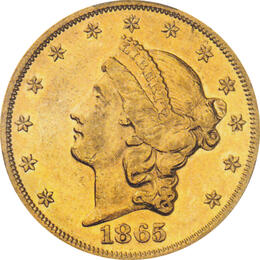 20 Dollar American Liberty Head 1865