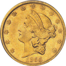 20 Dollar American Liberty Head 1866