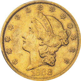 20 Dollar American Liberty Head 1868