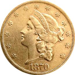 20 Dollar American Liberty Head 1870