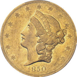 20 Dollar American Liberty Head 1850
