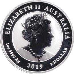Australien Myths Legends Drache & Drache 1 Unze Silber 2019