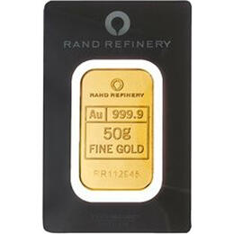 Goldbarren 50 Gramm Rand Refinery