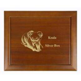 Hochwertige Holz Münzkassette Silber Koala