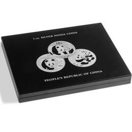 Münzkassette Leuchtturm China Panda Silbermünzen