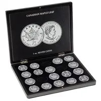 Münzkassette für Maple Leaf Silbermünzen