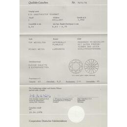 Diamant und Brillant 1,002 Carat mit Zertifikat Galia-7674