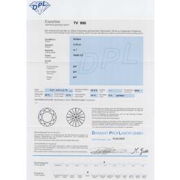 Diamant und Brillant 0,33 Carat mit Zertifikat DPL-TV890