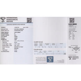 Diamant und Brillant 0,381 Carat mit Zertifikat IGI418037341