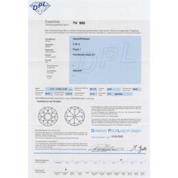 Diamant und Brillant 0,26 Carat mit Zertifikat DPL-TV900