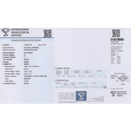 Diamant und Brillant 0,43 Carat mit Zertifikat IGI418037338