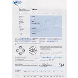 Diamant und Brillant 0,36 Carat mit Zertifikat DPL-TZ706