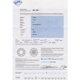 Diamant und Brillant 0,18 Carat mit Zertifikat DPL-SA070