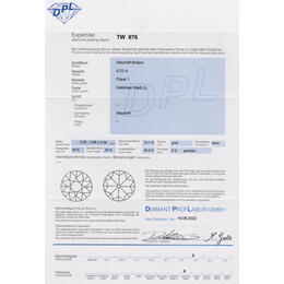 Diamant und Brillant 0,22 Carat mit Zertifikat DHL-TW-876