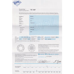 Diamant und Brillant 0,25 Carat mit Zertifikat DPL-TO667