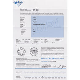 Diamant und Brillant 0,33 Carat mit Zertifikat DPL-SA066