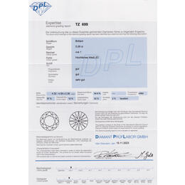 Diamant und Brillant 0,26 Carat mit Zertifikat DPL-TZ699