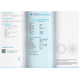 Diamant und Brillant 1,01 Carat mit Zertifikat HRD-230000051682