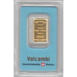 Goldbarren 2,5 Gramm Valcambi