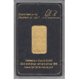 Goldbarren 10 Gramm Heimerle Responsive & Fair