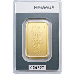 Goldbarren 20 Gramm Heraeus