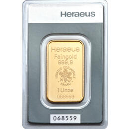 Goldbarren 1 Unze Heraeus