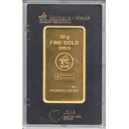 Goldbarren 50 Gramm Heimerle Responsive & Fair
