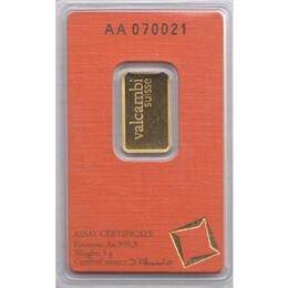 Goldbarren 5 Gramm Valcambi