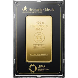 Goldbarren 100 Gramm Heimerle Responsive & Fair