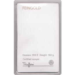 Goldbarren 100 Gramm Degussa