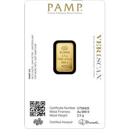 Goldbarren 2,5 Gramm Pamp
