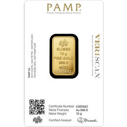 Goldbarren 10 Gramm Pamp